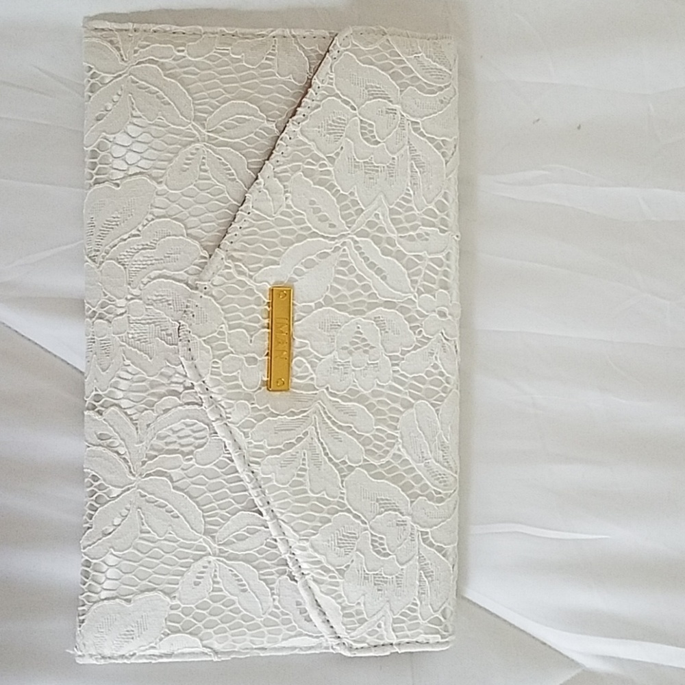 White Lace Clutch